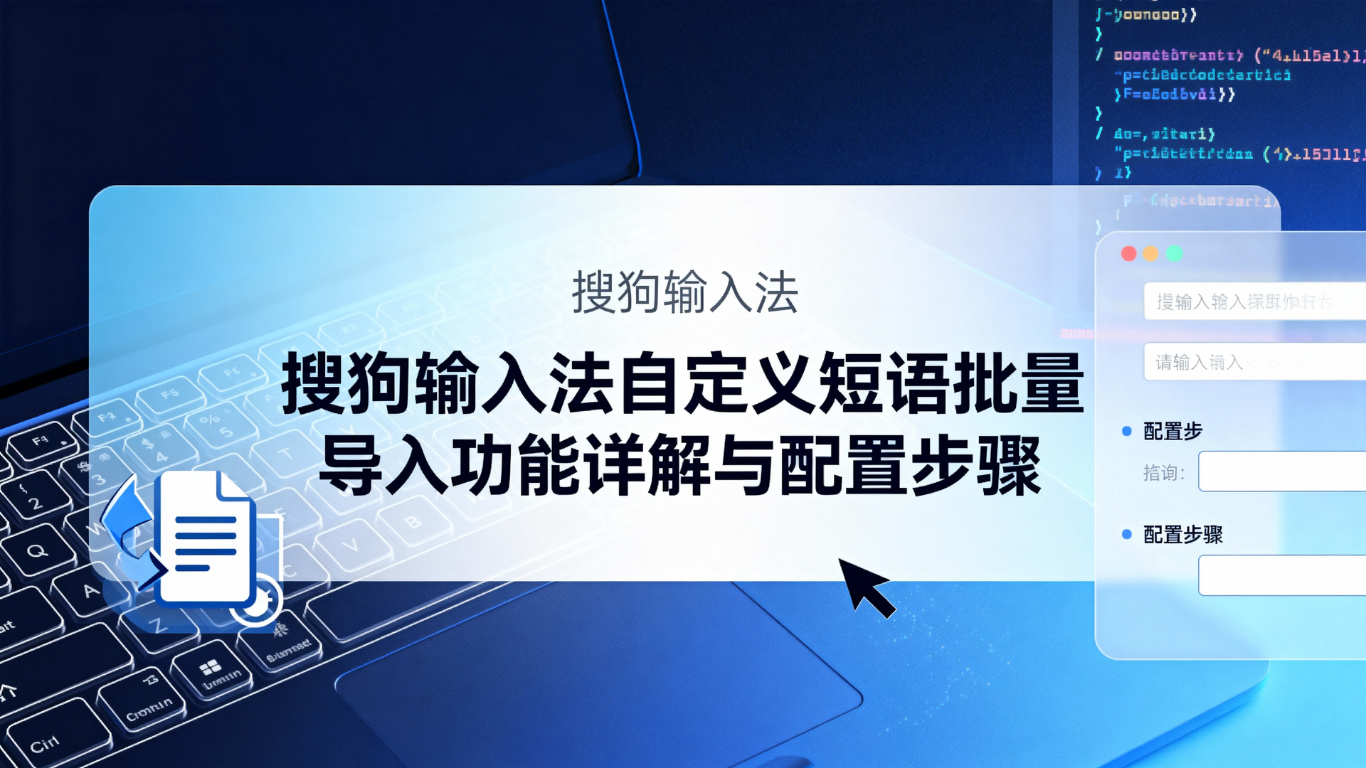 搜狗输入法批量导入自定义短语, 自定义短语文件格式, 搜狗输入法词库导入教程, 如何批量添加快捷短语, 搜狗输入法短语配置步骤, 自定义短语txt格式要求, 搜狗输入法效率提升技巧, 快捷短语批量导入方法